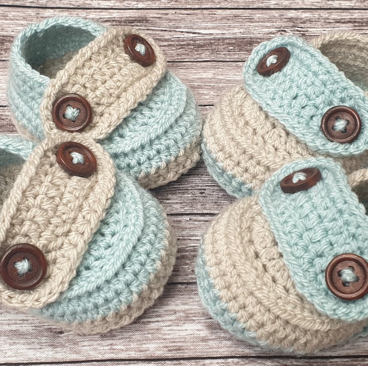 Crochet baby twins shoes, twins neborn boys, tw... - Folksy