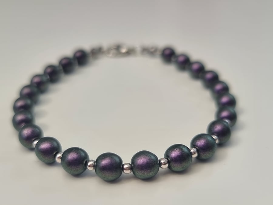 Purple Grape Iridescent metallic bracelet