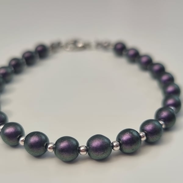 Purple Grape Iridescent metallic bracelet