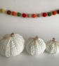 PUMPKINS .Set of 3. Autumn. White. Home decor. Halloween. - Image 6