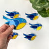 Stained Glass Blue Tit Suncatcher - Handmade Window Decoration