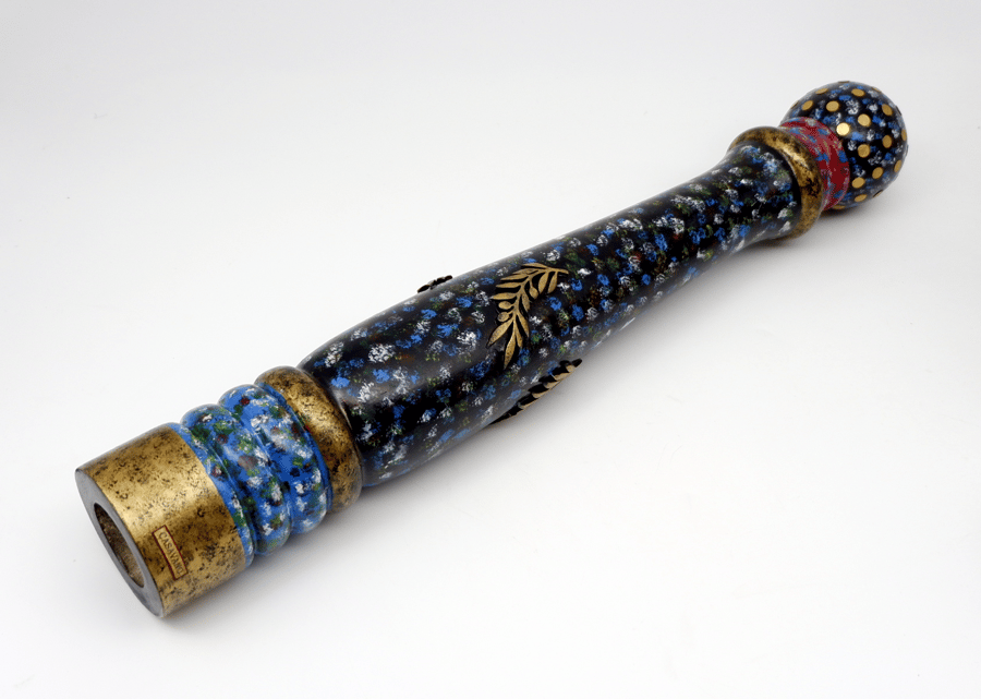 Pepper Grinder Hand Painted by Graham Laird, Artist - Large Unique Piece