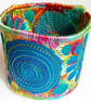 Cuff - Fabric Bracelet with Free Machine Embroidery  - Image 4