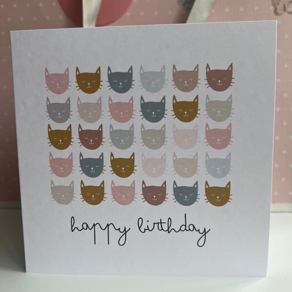  Happy Birthday Card for Cat Fans