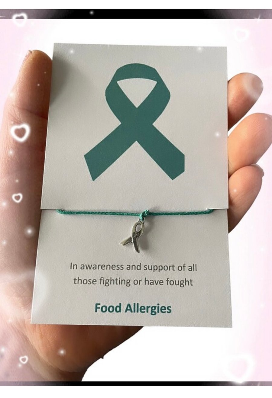 Bundle of 6 set of bracelet food allergies awareness wish bracelet set x6