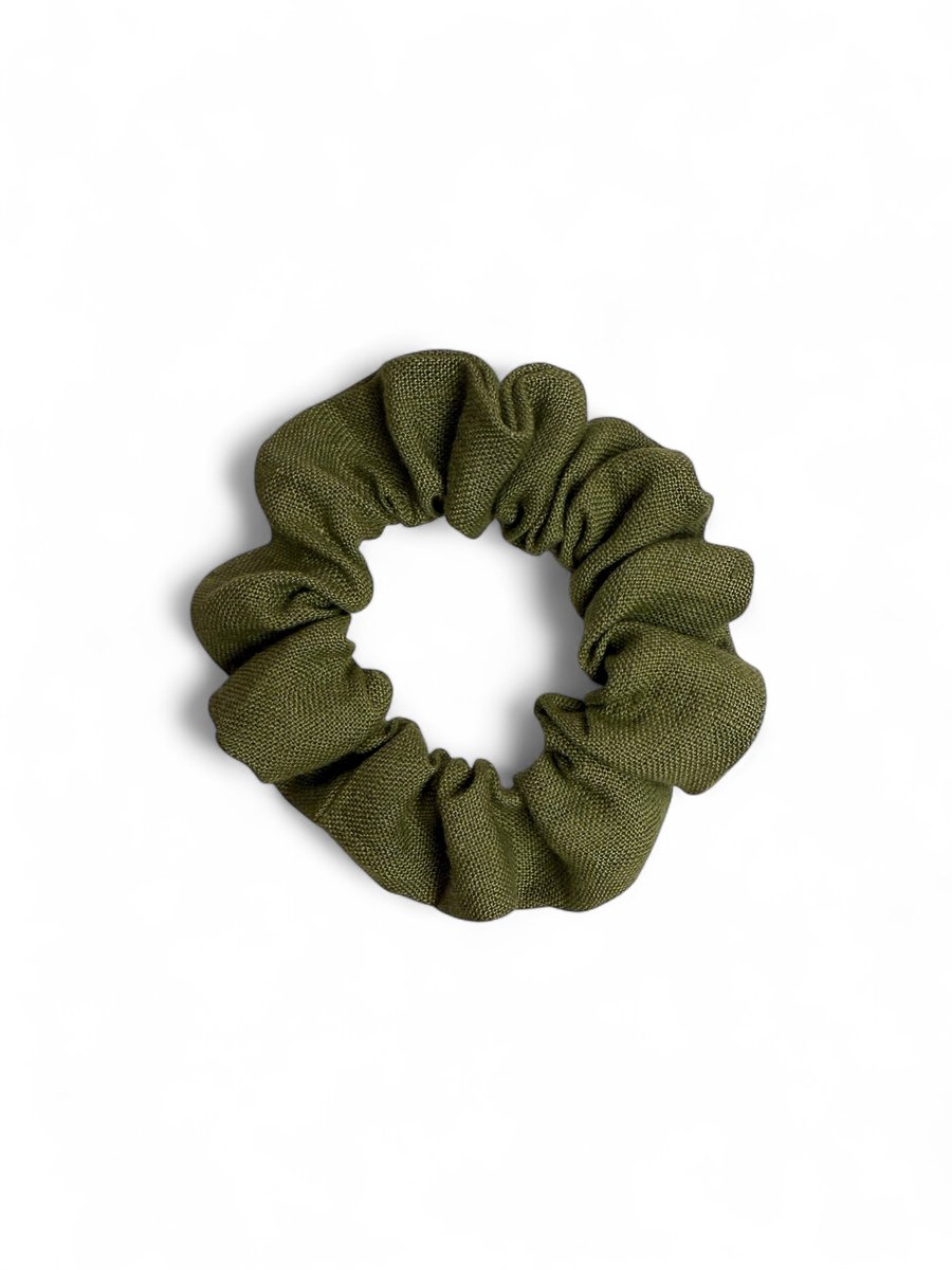 Sage Linen Scrunchie - Regular