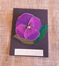 Silk pansy brooch: shades of purple and mauve - Image 5