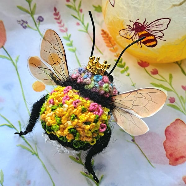 Embroidered Queen Bee 