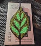 Handmade Punch Needle Leaf Bookmark – Nature Inspired Textile Bookmark - Image 1