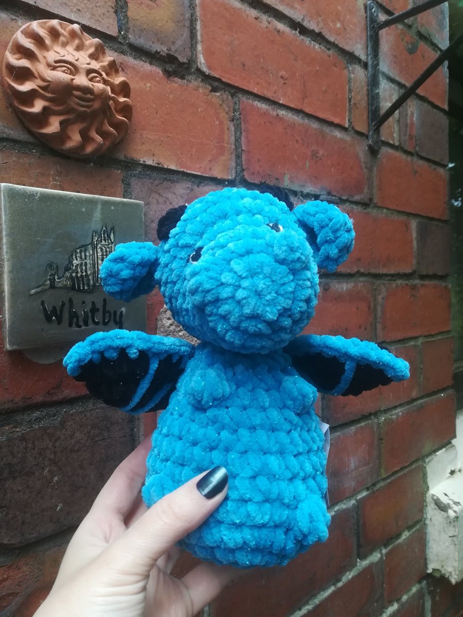 Blue Sparkle Dpragon Crochet Amigurumi 