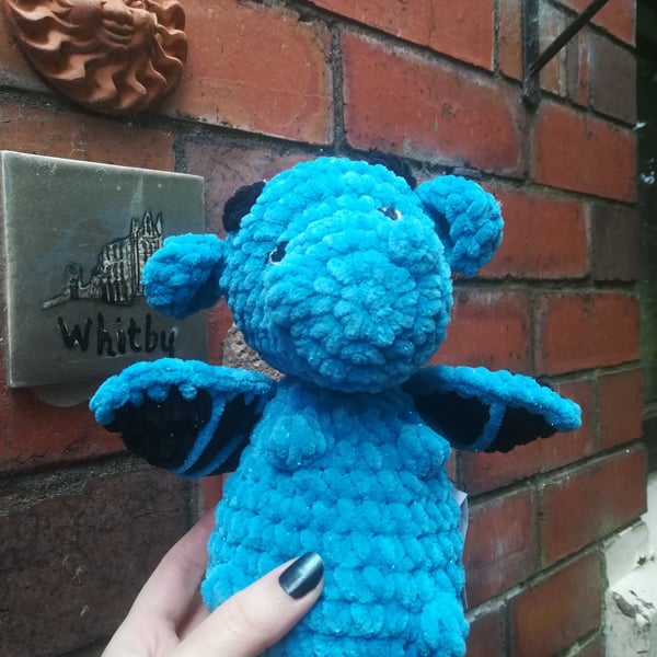 Blue Sparkle Dpragon Crochet Amigurumi 