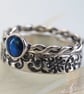 Mermaid Stacking Ring - Silver Abalone Ring - Sterling Silver Twist  - Image 8