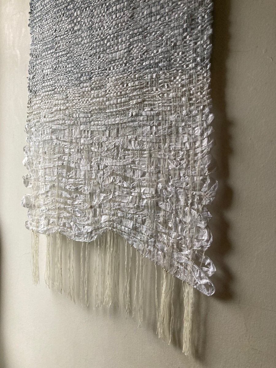 Seascape I Indigo Dyed Woven Paper Wall Hanging 