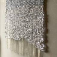 Seascape I Indigo Dyed Woven Paper Wall Hanging 