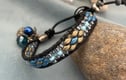 Leather beaded wrap bracelets 