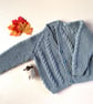 Hand Knit Baby Merino Wool Cardigan: Breathable, Natural and Sustainable Yarn