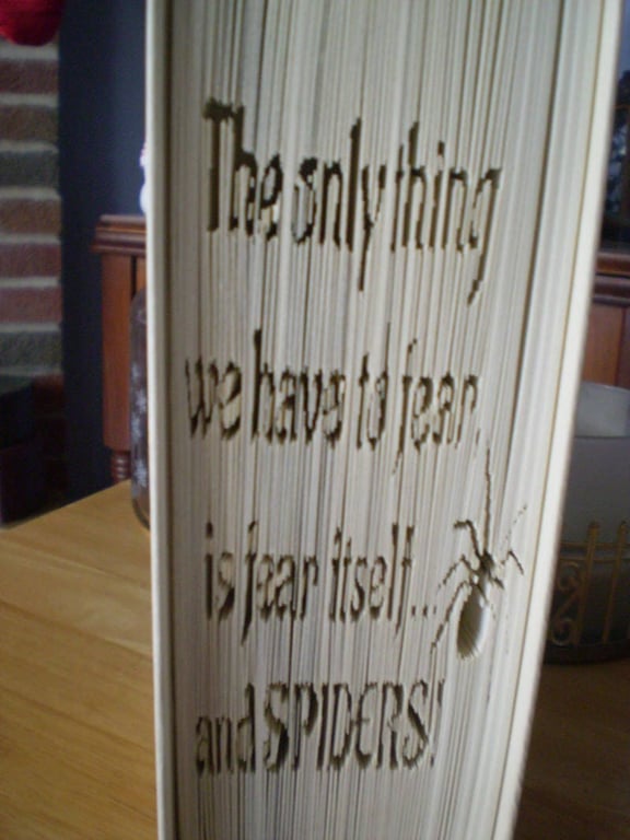 The only thing we have to fear...CUT & FOLD book folding pattern - EMAILED PDF
