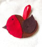 Handmade felt robin decoration - Image 1