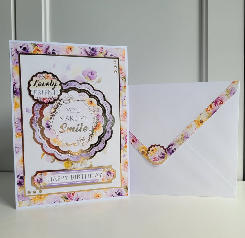 Friend Birthday Card with Matching Envelope