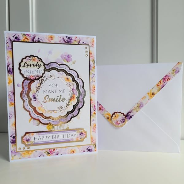 Friend Birthday Card with Matching Envelope