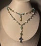 Jeanette - Abalone Cross Rosary Style Choker - Image 2