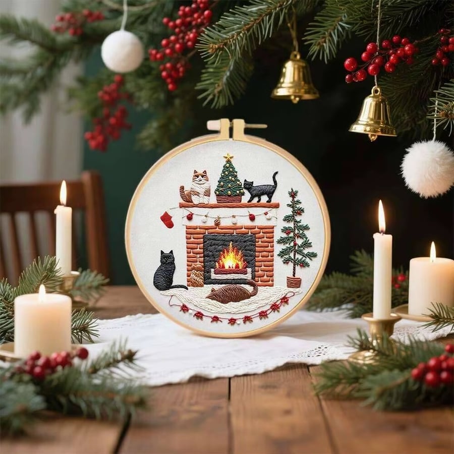 Handmade DIY embroidery kit 1pc hand DIY embroidery kit, 20x20cm