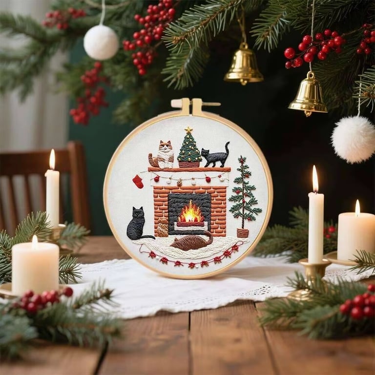 Handmade DIY embroidery kit 1pc hand DIY embroidery kit, 20x20cm