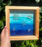 Sea glass art, jellyfish picture, handmade
