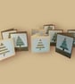Pack of 3 Christmas cards, hand painted trees in a glittery metallic watercolour - Image 6