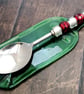 Handmade Fused Glass Recycled Wine or Beer Bottle Plate - Slumped Bottle - Image 8