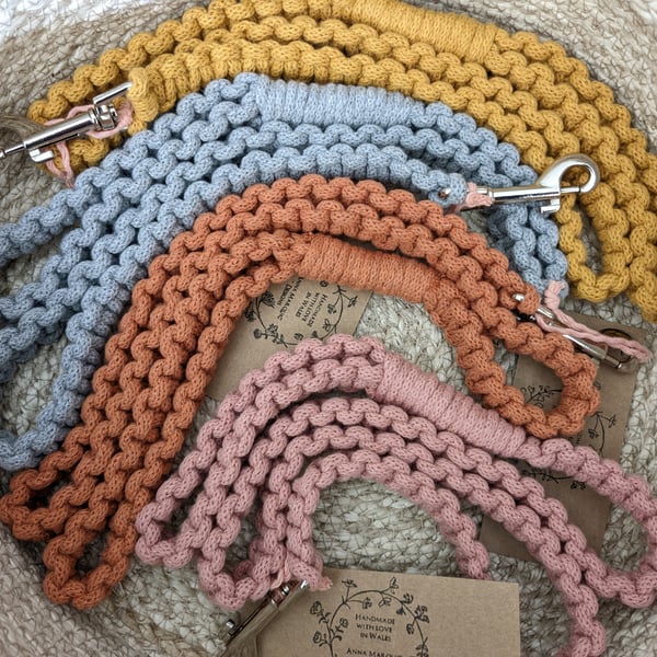 Eco Cotton Macramé Dog Lead
