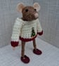 Fern the Mouse in embroidered jumper - Image 2