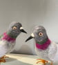 A wool felted gentle pigeon - Image 7
