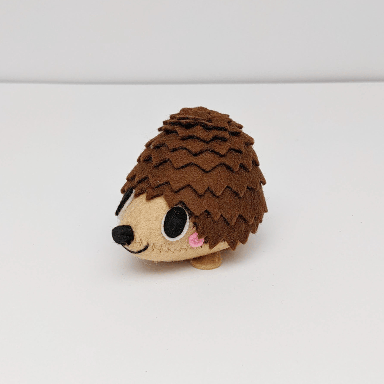 Cute felt hedgehog ornament