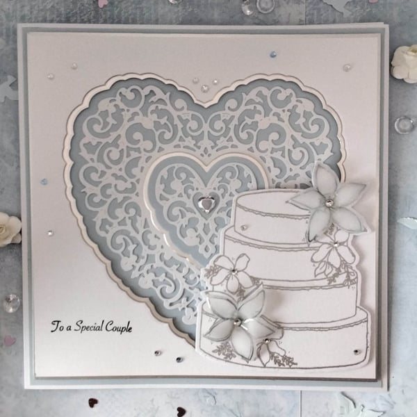 Luxury, handmade, personalized Wedding, Anniversary, card