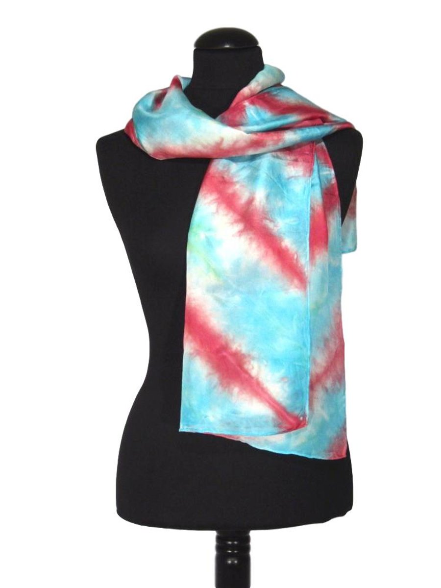 Red Arrows - Hand Dyed Pure Silk Long Scarf - Aeroplane Plane