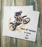 Motorbike Birthday Card Bike Happy Birthday Card for Son Brother Cousin  - Image 2
