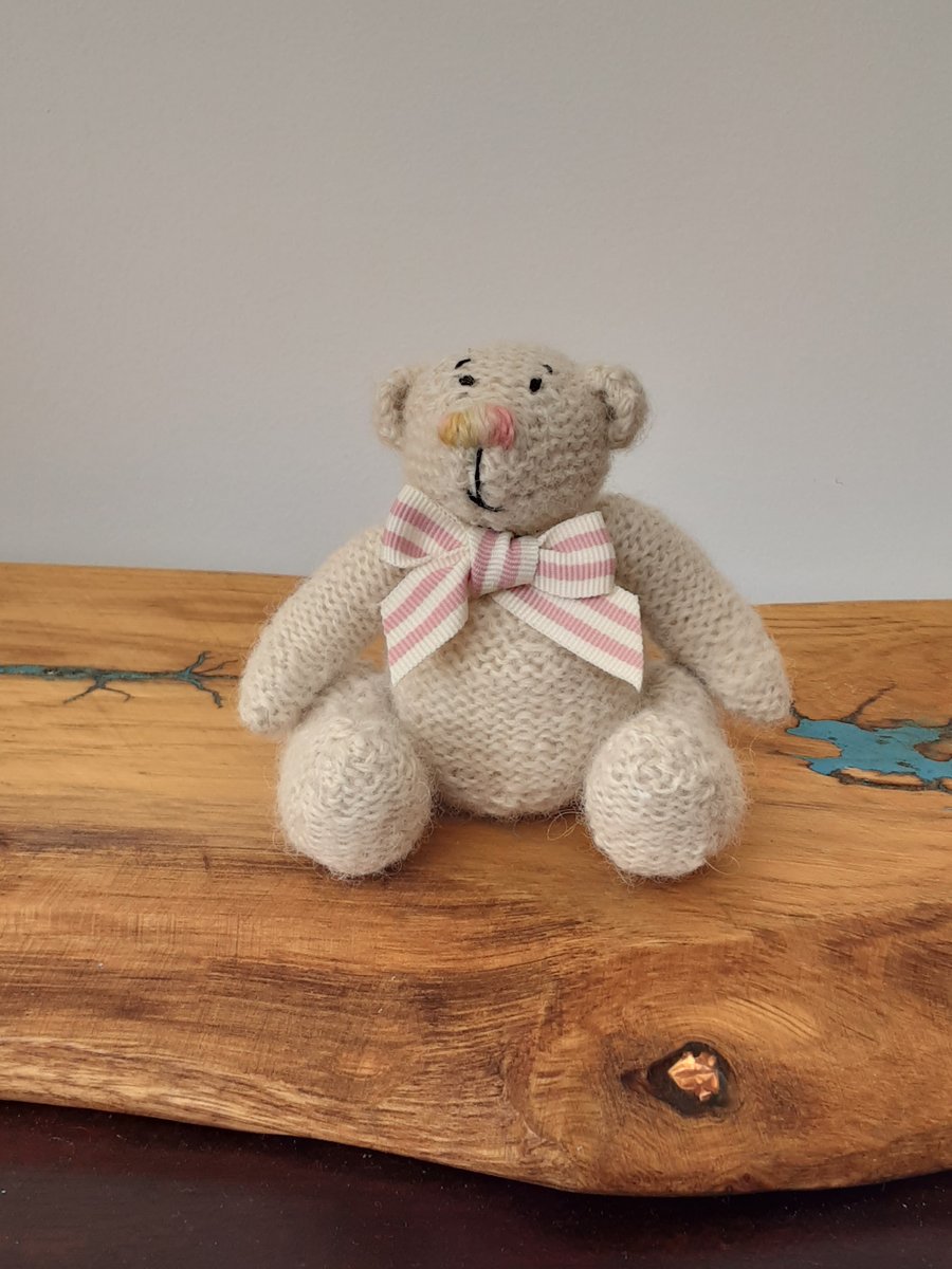 Hand knitted collectors Teddy Bear