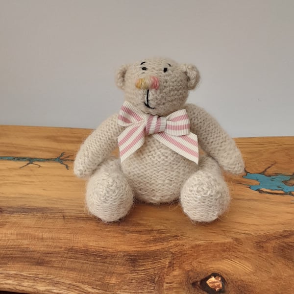 Hand knitted collectors Teddy Bear