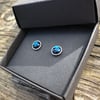 Blue Abalone Sterling Silver Stud Earrings