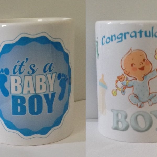 Baby Boy Mug - "Congratulations It's a Boy"