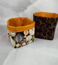 Clocks fabric basket, Steampunk storage bin, 2 options, Handmade - Image 4
