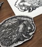 Hedgehog - Linocut Print - Image 3