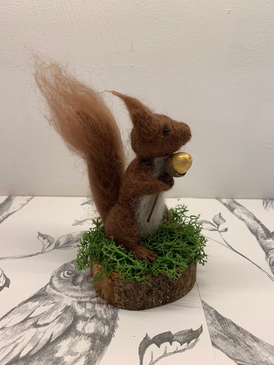 Squirrel needle felted