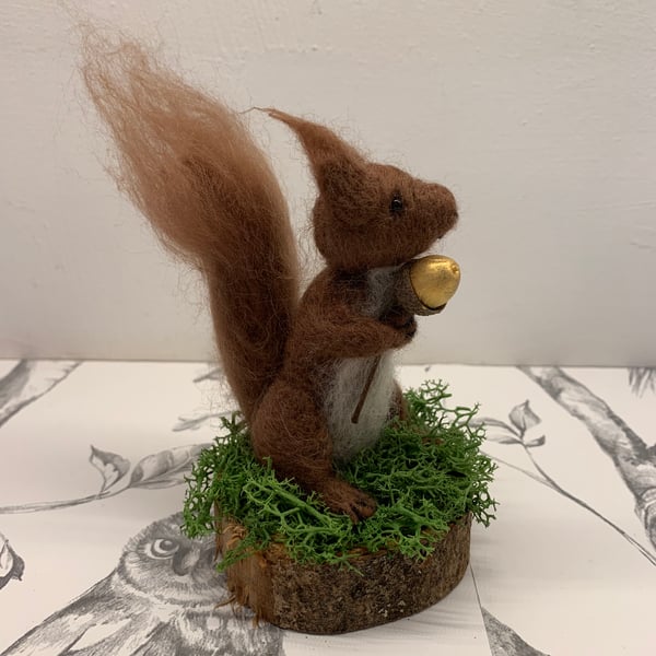 Squirrel needle felted