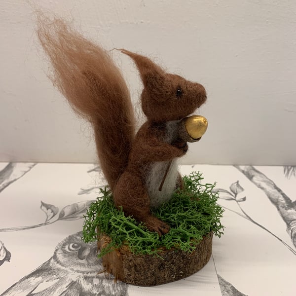 Squirrel needle felted