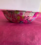 up cycled decopatch pinks bamboo bowl  - Image 6