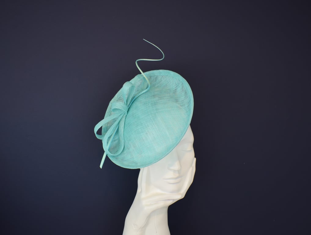 Aqua Womens Fascinator Hat for Weddings, Races