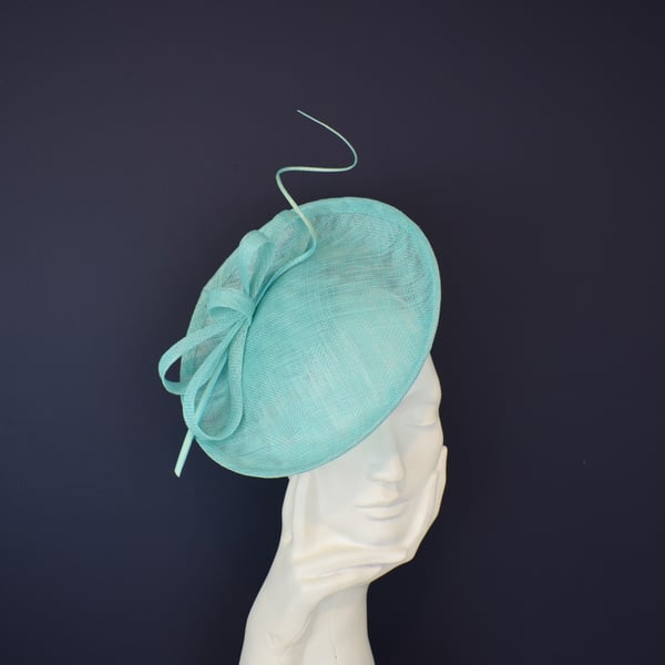 Aqua Womens Fascinator Hat for Weddings, Races
