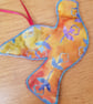 Sari silk Rainbow Dove hanging decoration - Image 6